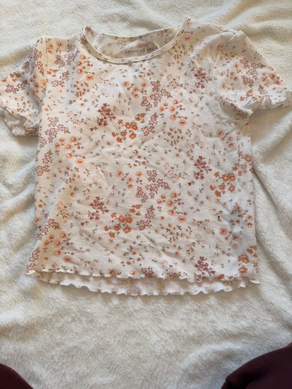 American Eagle Floral Baby Tee
